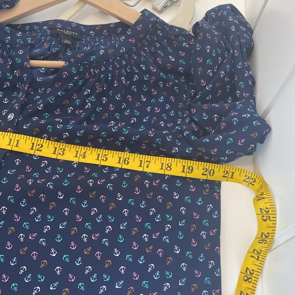 Nautical navy blouse by Talbots EUC - Picture 5 of 6